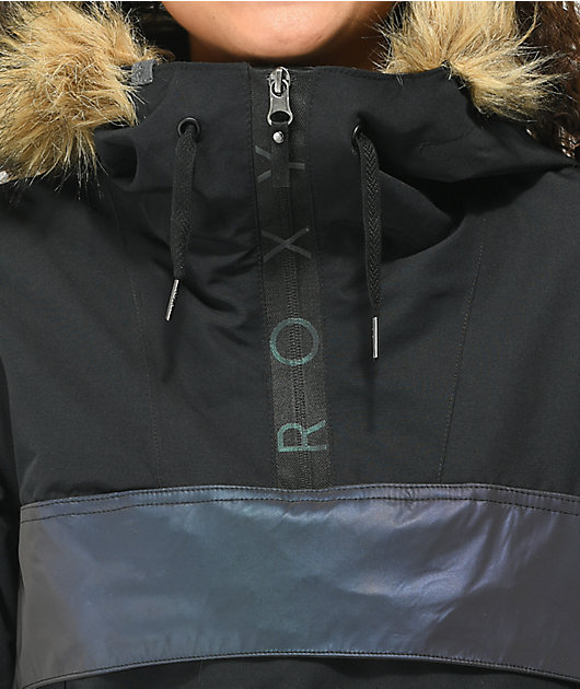 Hot sale - Sales Roxy Shelter Black & Irridescent Anorak 10K Snowboard  Jacket at discount 59% in 2022